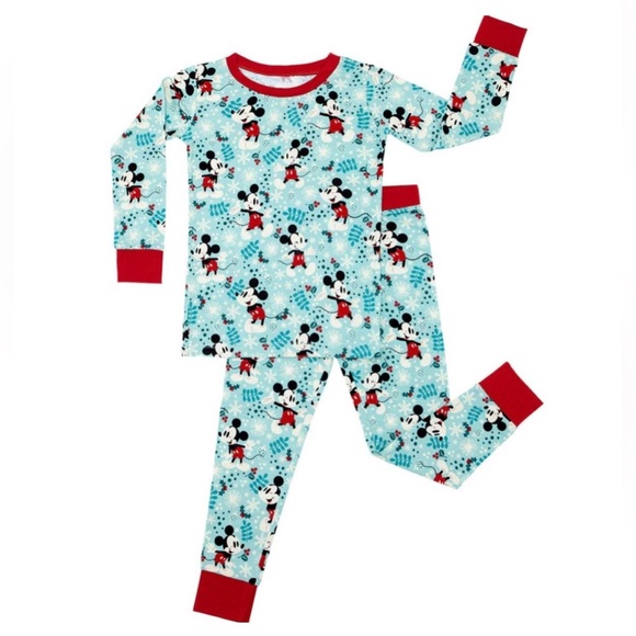 Little Sleepies Disney Mickey Holiday Two-Piece Pajama Set - 12-18m - Picture 1 of 7